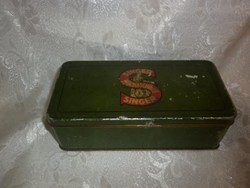 Antik singer fémdoboz varrógép doboz