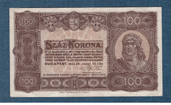 100 Korona 1923 EF egyszer hajtott Magyar Pénzjegynyomda Rt. Budapest
