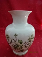 Hollóház porcelain vase, green pattern, height 17.5 cm. He has!