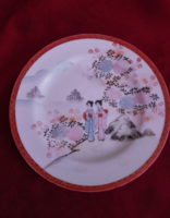 Rare painted Japanese plate, 17.5 cm in diameter