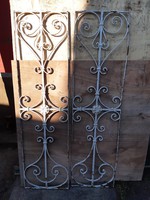 Antique wrought iron window grilles