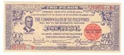 2 peso 1942 Fülöp szigetek UNC