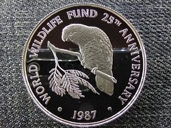 Kajmán-szigetek 25 éves a Világ Vadvédelmialap .925 ezüst 5 dollár 1987 PP (id46561)