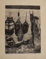 Stettner Béla: Halászkikötő, 1965