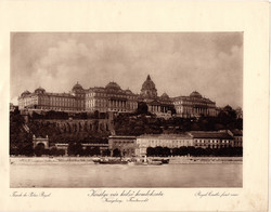 Budapest - Királyi vár külső homlokzata, réznyomat 1915, 17 x 25, egyszín nyomat, Légrády, Buda Duna