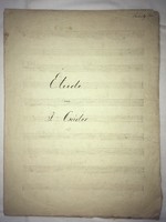 1800- as évek! /. Étude von. J. Csáder / Szeleczky Idáé. Négy lapból és öt oldalból àlló kézzel írt 