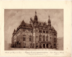 Budapest - Magyar kir. pénzügyminisztérium, réznyomat 1915, 17 x 24, egyszín nyomat, Légrády, Pest