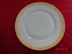 Gloria Czech porcelain, antique flat plate, richly gilded. He has!
