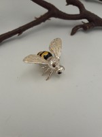 Kuriózum! Ezüst méhecske 925-ös, zomàncos, hibàtlan