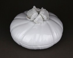 1D576 Hatalmas hófehér Herendi porcelán bonbonier