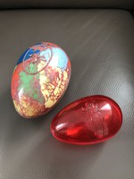 Két vintage húsvéti cukortartó tojás