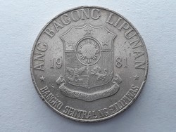 Fülöp-szigetek 1 Piso 1981 - Filippín 1 piso 1981 külföldi pénz, érme