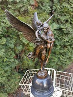 Dicsőség a győztesnek - mitológiai bronz szobor műalkotás 