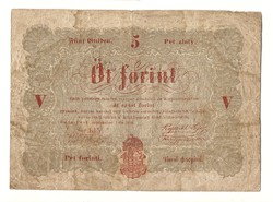 1848 as 5 forint Kossuth bankó papírpénz bankjegy 48 49 es szabadságharc pénze  a8