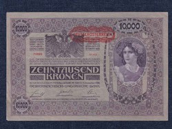 Ausztria extra szép 10000 Korona bankjegy Osztrák felülbélyegzéssel 1918 (id26367)