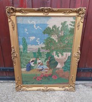 Blondel frame beautiful large tapestry tapestry floral scene landscape collector beauty