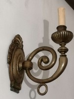 Aranyozott bronz falikar egyágú. Art deco stílus.
