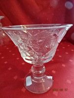 Polished glass, fruit-patterned ice cream cup, diameter 11 cm. He has!