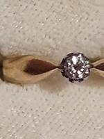 Dreamy antique 14k. Brill solitaire ring.