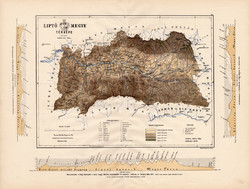 Liptó megye térkép 1887 (3), vármegye, atlasz, Kogutowicz Manó, 43 x 57 cm, Gönczy Pál, nagy méret