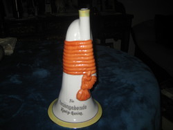 Monarchia kori  trombita váza  14 x 26 cm  , Austria - levédett gyártmány