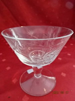 Lead crystal lip cocktail, base 2 pieces for sale, diameter 9 cm, height 9.2 cm. He has!