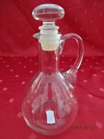 Small glass jug with stopper, height 15.5 cm. He has!