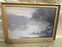 1 ft os aukció. Nagy Ernő Öbölben című festménye.