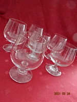 Cognac glass - six pieces - with a red stripe on the side of the quantity marked. He has!