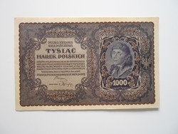 Lengyelország hajtatlan aUNC 1000 marek 1919