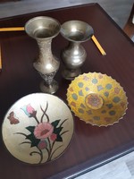 Set of old copper objects.