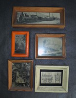 Old train small wall pictures together