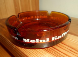 Régi Meinl üveg hamutartó (borostyán színű)