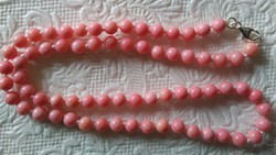 Rózsaszín korall nyaklánc 925 ezüst kapcsolóval