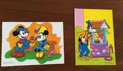 Disney mesehősök képeslapok, képeslap, Mickey és Minie egér