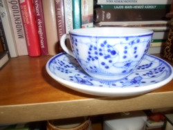Sarreguemines French porcelain faience tea cup + saucer