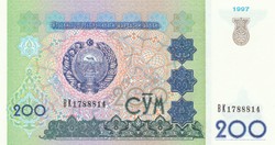 Üzbegisztán 200 szum, 1997, UNC bankjegy