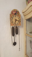 Antik régi Schwarzwaldi paraszt falióra fali óra