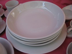 Zsolnay art deco  fehér főzelékes, kocsonyás tányér