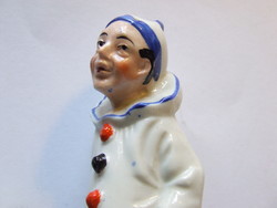 Régi porcelán bohóc sószóró, fűszerszóró figura