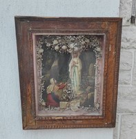 Hàzi àldàs, vitrines, különleges antik darab! 100 -120 éves ! Küldés, Madonna, kàpolna, egyházi