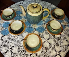 Antique kahla and bavaria married specially made flawless porcelain tea set