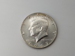 1967 ezüst Kennedy fél dollár