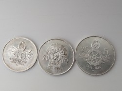 1956 ezüst Jó forint sor -10-20-25 forint