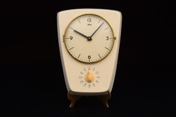 Antique mehne quartz wall clock / mid-century German clock / retro / old porcelain