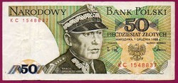 *Külföldi pénzek:  Lengyelország:  1988 - 50 złoty