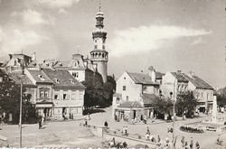 Retro képeslap - Sopron, Tűztorony az Előkapuval 
