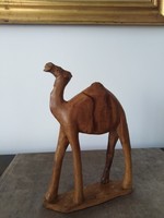 Humped camel, made of wood