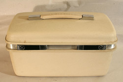 Samsonite kozmetikai táska 39x22x30cm 1970-es évek elefántcsont színű varródoboz