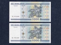 Fehéroroszország 1000 rubel 2000, 2 db sorszámkövető (id7583)